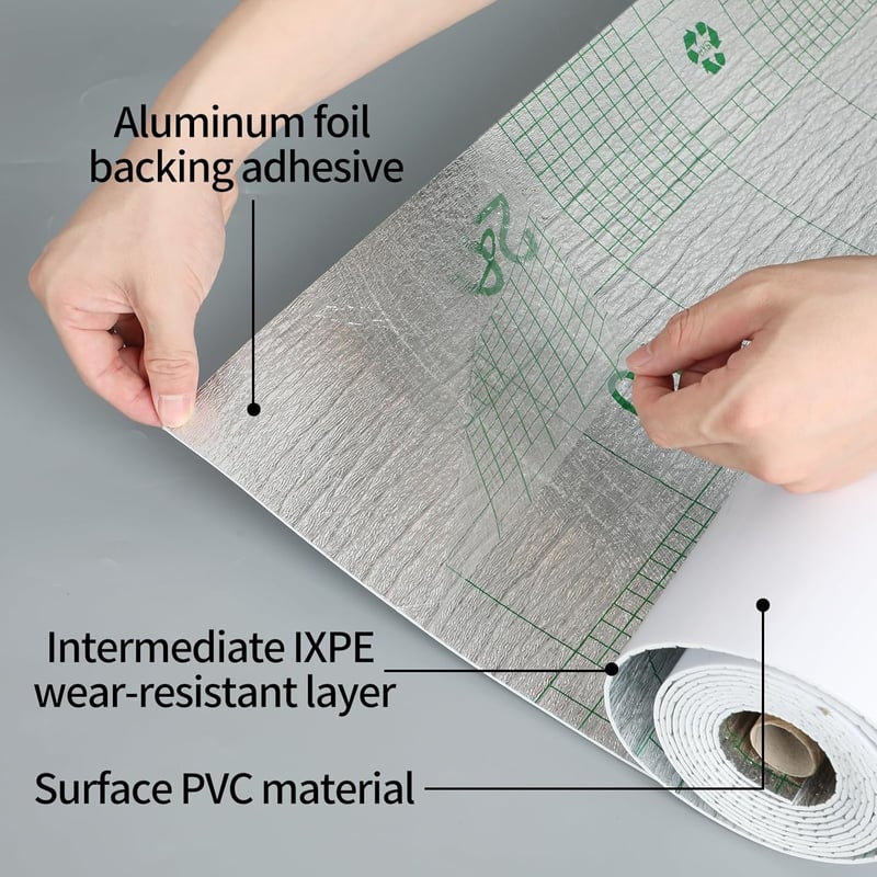 OUGPIU Márványhatású Konyhai Falburkolat Öntapadós PVC Csempe 60cm x 3m