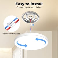 Lampă de plafon cu LED OUILA – Ø28 cm, 24W, 4000K, 2000 lm, plafonieră pentru baie, rezistentă la apă IP44 5