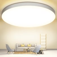 Lampă de plafon cu LED OUILA – Ø28 cm, 24W, 4000K, 2000 lm, plafonieră pentru baie, rezistentă la apă IP44 1