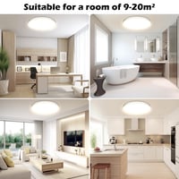 Lampă de plafon cu LED OUILA – Ø28 cm, 24W, 4000K, 2000 lm, plafonieră pentru baie, rezistentă la apă IP44 7