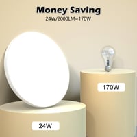 Lampă de plafon cu LED OUILA – Ø28 cm, 24W, 4000K, 2000 lm, plafonieră pentru baie, rezistentă la apă IP44 4