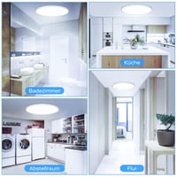 LED stropné svietidlo OUILA okrúhle ploché - priemer 40 cm, 36 W, 6500 K studená biela, 3600 lm, vodotesnosť IP44, kúpeľňa, kuchyňa, spálňa, chodba, pivnica 6