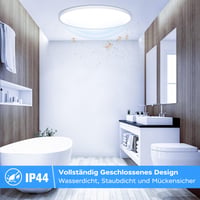 LED stropné svietidlo OUILA okrúhle ploché - priemer 40 cm, 36 W, 6500 K studená biela, 3600 lm, vodotesnosť IP44, kúpeľňa, kuchyňa, spálňa, chodba, pivnica 5