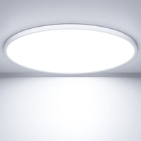 LED stropné svietidlo OUILA okrúhle ploché - priemer 40 cm, 36 W, 6500 K studená biela, 3600 lm, vodotesnosť IP44, kúpeľňa, kuchyňa, spálňa, chodba, pivnica 1