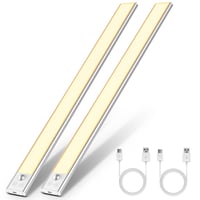 Lampă de dulap LED OUILA cu senzor de mișcare, 41 cm, 2 bucăți, lumină de noapte ultra-subțire reglabilă, reîncărcabilă fără fir, lumină caldă 1
