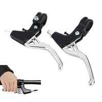 OUKENS 1 pár brzdových páčok na bicykel z hliníkovej zliatiny, univerzálne brzdové páčky na riadidlá s priemerom 2,2 cm, strieborné 9