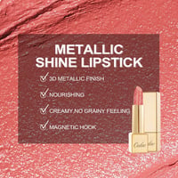 OULAC Metallic Korall Rúzs Fényes Finish, Hosszantartó Glitter Hatás, Intenzív Szín 4
