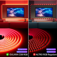 Bandă LED OULARA 10M RGB COB cu control inteligent prin WiFi, variator de intensitate, compatibilă cu Alexa, Google și Tuya, ideală pentru TV și decor. 2