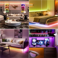 Bandă LED OULARA 10M RGB COB cu control inteligent prin WiFi, variator de intensitate, compatibilă cu Alexa, Google și Tuya, ideală pentru TV și decor. 8