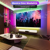 Bandă LED OULARA 10M RGB COB cu control inteligent prin WiFi, variator de intensitate, compatibilă cu Alexa, Google și Tuya, ideală pentru TV și decor. 6