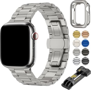 OULUOQI metalni remen od nehrđajućeg čelika za Apple Watch - 38-49 mm