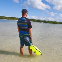 oumanschak OPENWATER Nafukovacia plavecká bója, bezpečnostná signalizačná bója na plávanie, neónová žlto-zelená farba 5