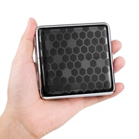 Oumezon PU bőr cigarettatartó fém 20 szál-hez, 6 szín, rugalmas zárral 2