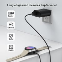 Oumida 50 cm USB nabíjací kábel pre Samsung Galaxy Watch 3/4/5/6/7/Active/FE/Ultra – Nabíjacia dokovacia stanica 3