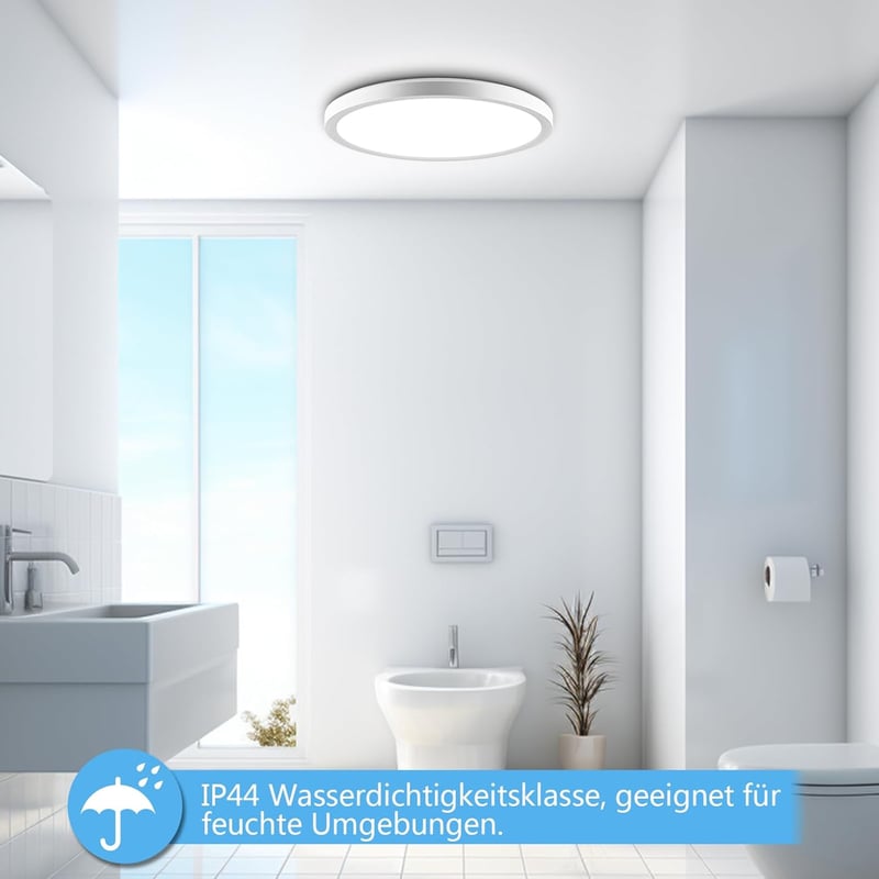 Oumida LED mennyezeti lámpa 30cm dimmelhető távirányítóval, 24W, 2700-6500K