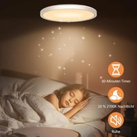 Oumida LED mennyezeti lámpa 30cm dimmelhető távirányítóval, 24W, 2700-6500K 4