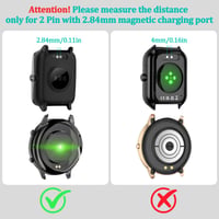 Univerzálny nabíjací kábel pre inteligentné hodinky Oumida, 2-pólový magnetický USB kábel s rozstupom kontaktov 2,84 mm, príslušenstvo pre inteligentné hodinky 2