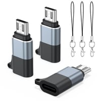 Adaptér Oumida USB-C na Micro USB, sivý, 3-kusové balenie, USB-C samica na Micro USB samec, kompatibilný so Samsung J6/J5/S7/S6 a Huawei Y7/Y6/P8 Lite 1