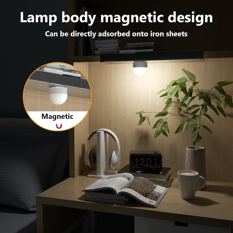 Oumida USB-C töltős E27 RGB LED izzó távirányítóval, mágneses noodli fénnyel