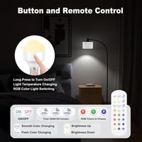 Oumida USB-C töltős E27 RGB LED izzó távirányítóval, mágneses noodli fénnyel 6