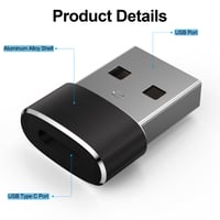 Adaptér Oumida USB-C na USB-A pre Samsung Galaxy A55 5G, A56, A35, A25, A15, A54, S25, S24, Z Flip a Fold, nabíjací adaptér Type-C samica na A samec, čierny 2