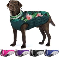 OUOBOB Kutyakabát Nagy Kutyáknak XXXL Méret, Vízálló Téli Bundazsák Cipzárral, Kék Színű Meleg Kabát Labrador German Shepherd Fajtákhoz 1