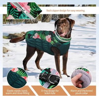 OUOBOB Kutyakabát Nagy Kutyáknak XXXL Méret, Vízálló Téli Bundazsák Cipzárral, Kék Színű Meleg Kabát Labrador German Shepherd Fajtákhoz 2