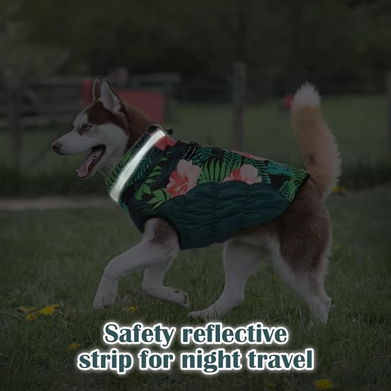 OUOBOB Kutyakabát Nagy Kutyáknak XXXL Méret, Vízálló Téli Bundazsák Cipzárral, Kék Színű Meleg Kabát Labrador German Shepherd Fajtákhoz