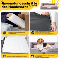 Ortopedický pelech pre psov OUPEIWAWA pre stredné a veľké psy – Ortopedická posteľ pre psov s rozmermi 109x84x21 cm s penovou výplňou šetrnou ku kĺbom 7