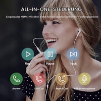 USB-C slúchadlá OURWORTL s mikrofónom, káblový in-ear headset pre iPhone 16, 17, 15 Plus, Samsung Galaxy S23, S22, S21 FE 4