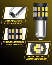 OUSHI BA9S LED izzó 6500K xenon fehér 12V 24V autó beltér világítás 4db 3
