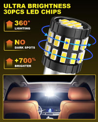 OUSHI BA9S LED izzó 6500K xenon fehér 12V 24V autó beltér világítás 4db 2