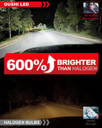 OUSHI H4 LED fényszóró izzó 6500K xenon fehér 20000LM Hi/Lo 2db 2