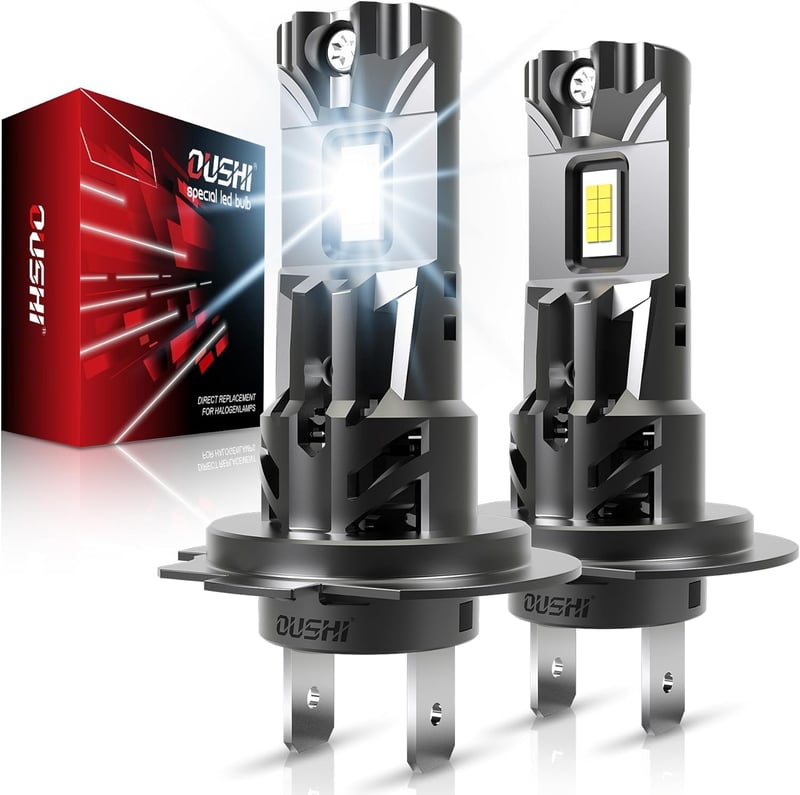 OUSHI H7 LED fényszóró izzó 6000K xenon fehér 30000LM 2db