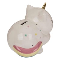 Keramická pokladnička Out of the Blue Unicorn Cat so zámkom, 17 cm, s motívom jednorožčej mačky 2