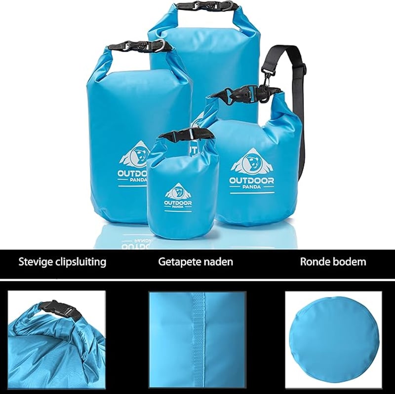 Outdoor Panda vízálló táska 2L-15L kempinghez, kajakozáshoz, túrázáshoz