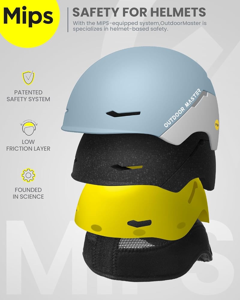 OutdoorMaster ELK MIPS Sísisak Snowboard Bukósisak Férfi Női Gyermek, M-es méret - cyaanwit, M