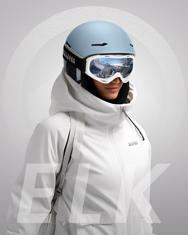 OutdoorMaster ELK MIPS Sísisak Snowboard Bukósisak Férfi Női Gyermek, M-es méret - cyaanwit, M
