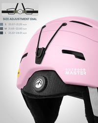 OutdoorMaster ELK MIPS sísisak snowboard bukósisak férfiaknak nőknek és fiataloknak - Matte Pink 4