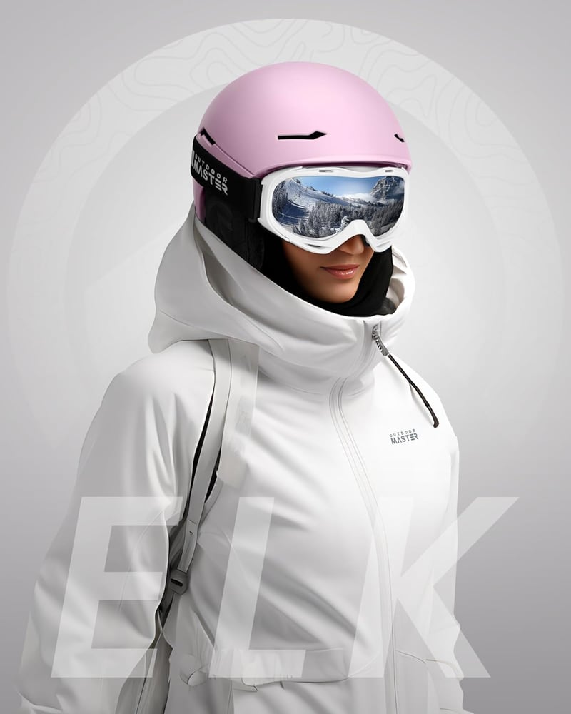 OutdoorMaster ELK MIPS sísisak snowboard bukósisak férfiaknak nőknek és fiataloknak - Matte Pink