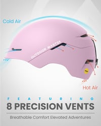 OutdoorMaster ELK MIPS sísisak snowboard bukósisak férfiaknak nőknek és fiataloknak - Matte Pink 3