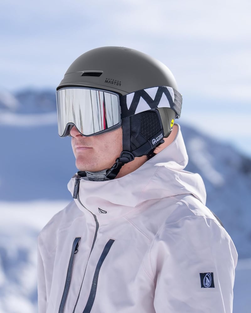 OutdoorMaster MIPS Sísisak, S-es méret Snowboard Bukósisak Szellőzéssel Férfiaknak Nőknek
