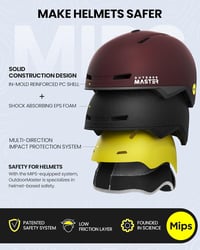 OutdoorMaster MIPS Sísisak, S-es méret, Snowboard Sisak Férfiaknak Nőknek Szellőzéssel 2