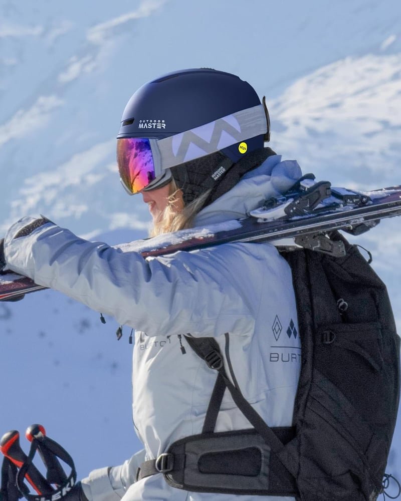 OutdoorMaster MIPS Sísisak Snowboard Bukósisak Szellőzéssel Férfiaknak Nőknek