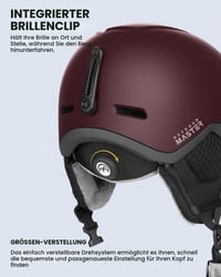 OutdoorMaster MIPS kaciga za skijanje za muškarce i žene, kaciga za snowboard sa sustavom ventilacije, polikarbonatna školjka i EPS unutarnji sloj, prilagodljivo pristajanje 4