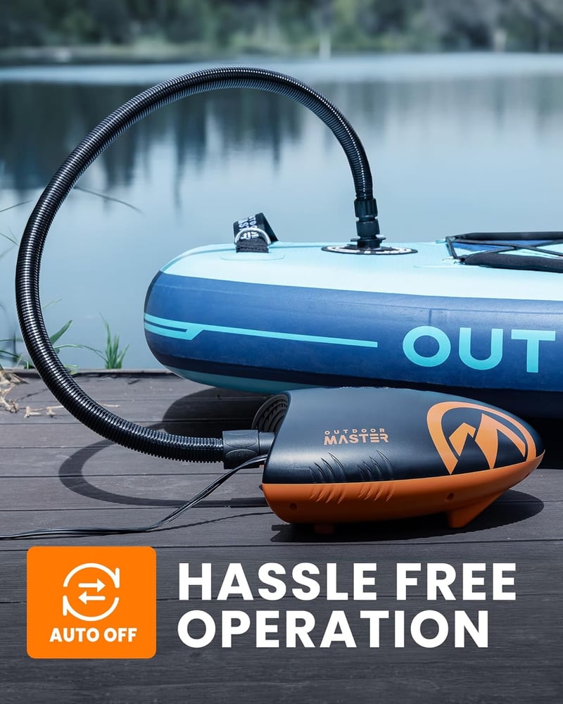 OutdoorMaster Shark elektromos SUP pumpa 20 PSI, 12V, aktív hűtéssel