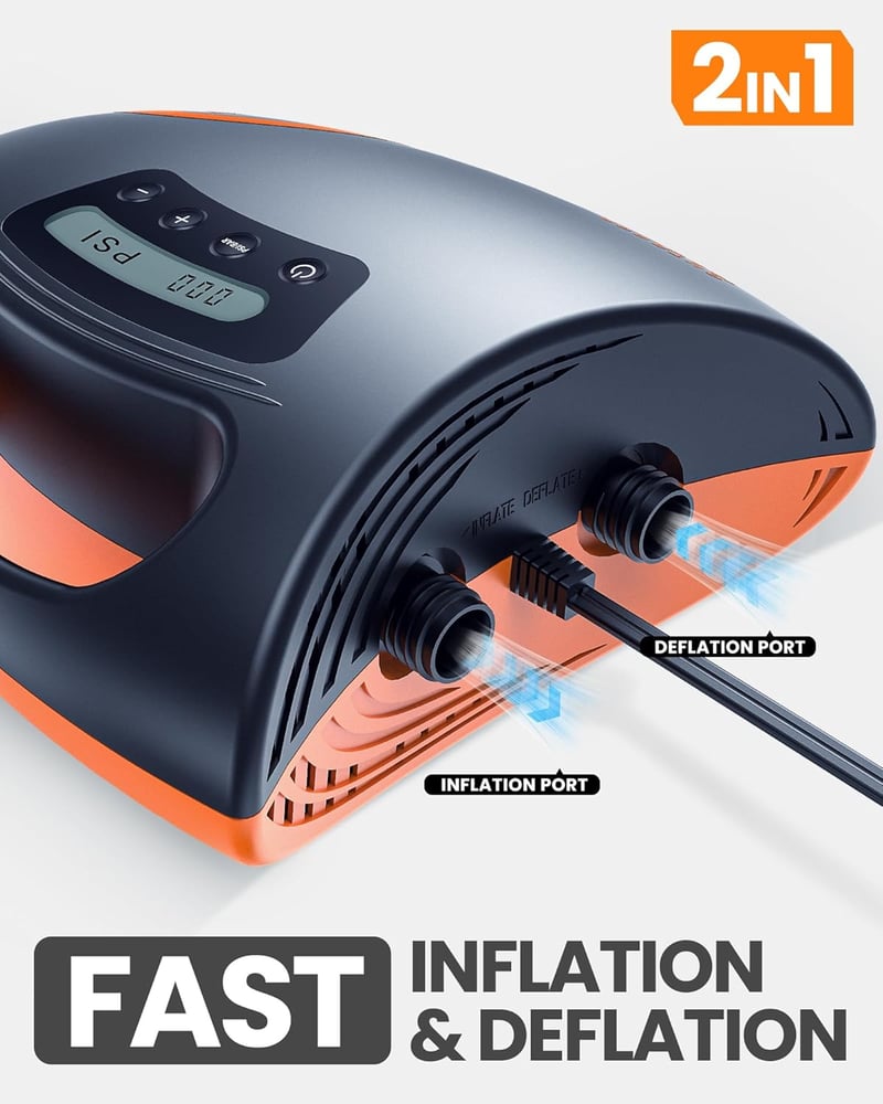 OutdoorMaster Shark elektromos SUP pumpa 20 PSI, 12V, aktív hűtéssel
