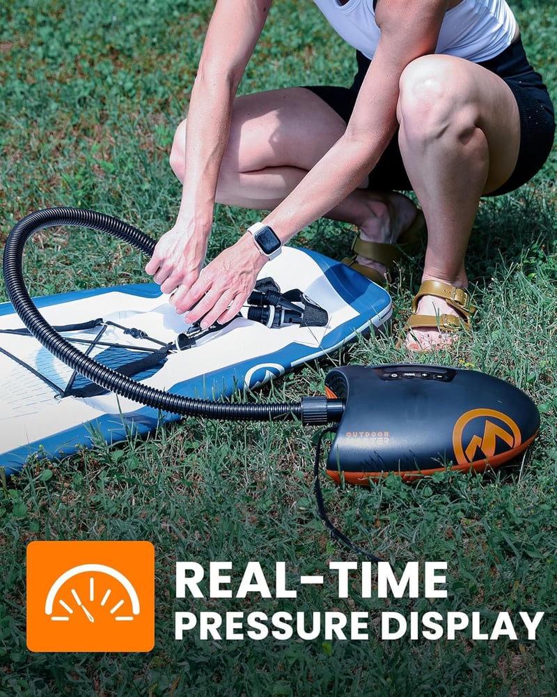 OutdoorMaster Shark elektromos SUP pumpa 20 PSI, 12V, aktív hűtéssel