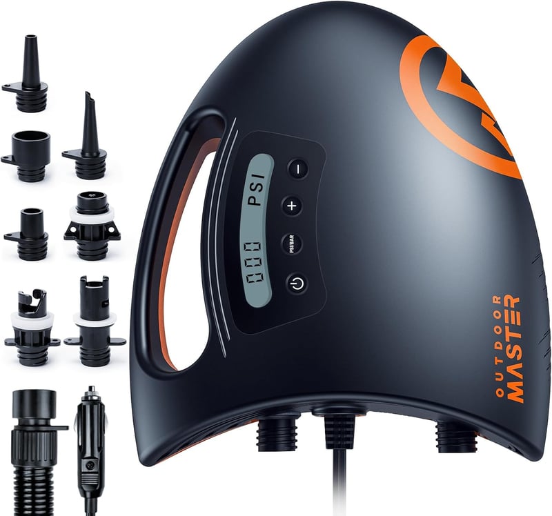OutdoorMaster Shark elektromos SUP pumpa 20 PSI, 12V, aktív hűtéssel