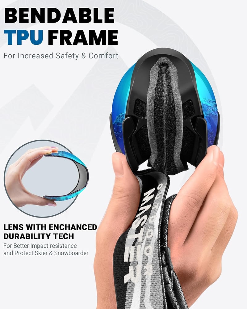 OutdoorMaster Unisex Síszemüveg UV Védelemmel, Szemüveges Síelőknek, Páramentesítő Hógoggles